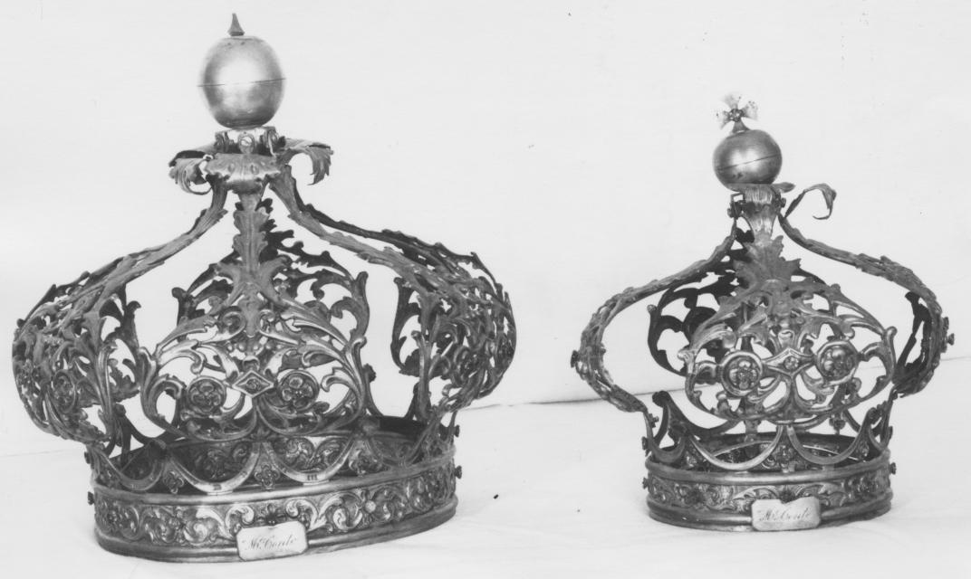 corona da statua, serie - bottega napoletana (fine sec. XIX)