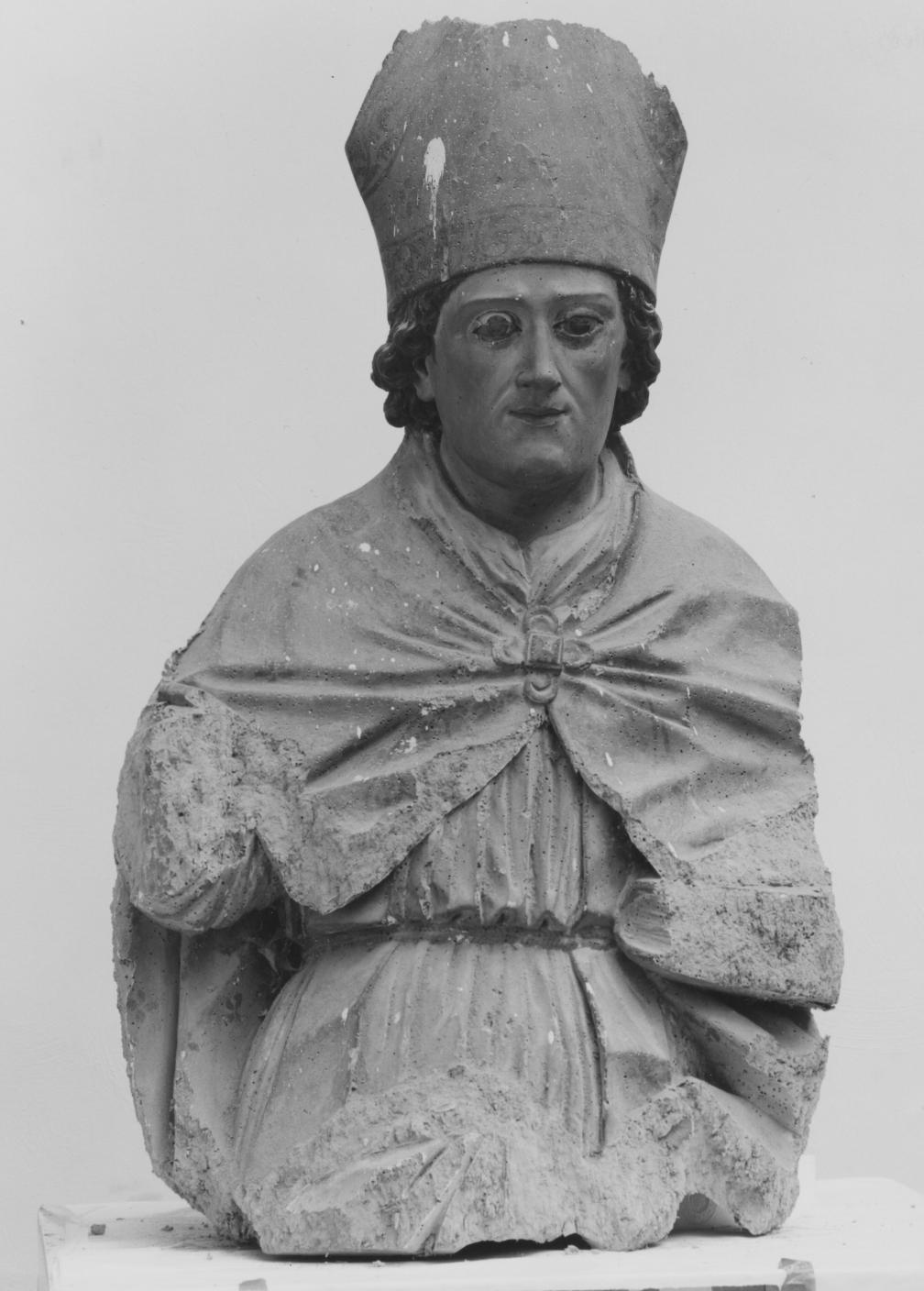 santo vescovo (busto) - bottega napoletana (secc. XVII/ XVIII)