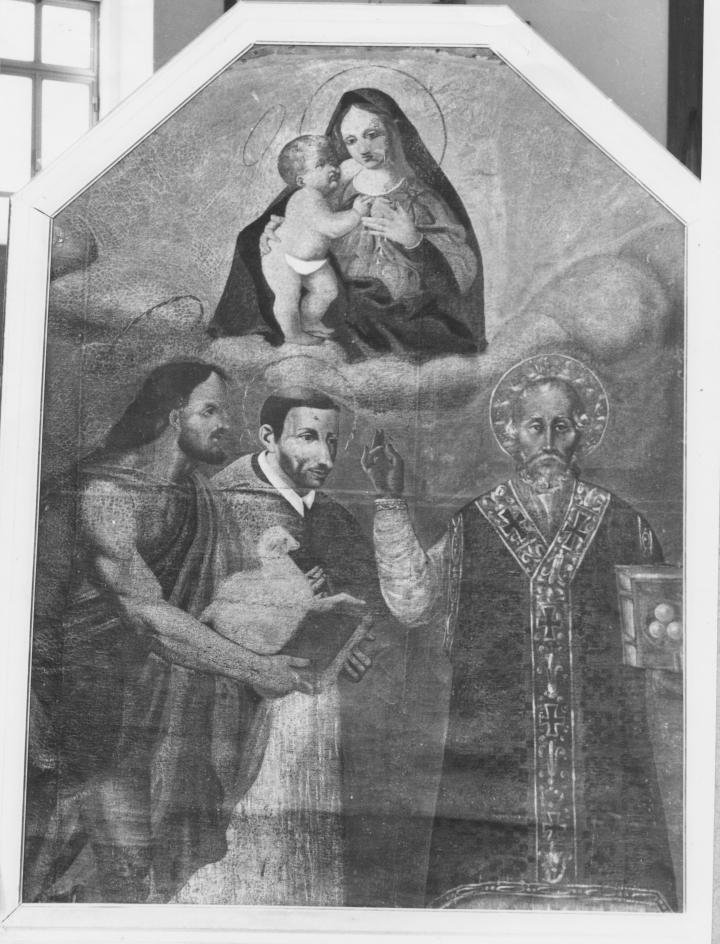 Madonna del Latte con Bambino e Santi (dipinto) - ambito Italia meridionale (sec. XVII)
