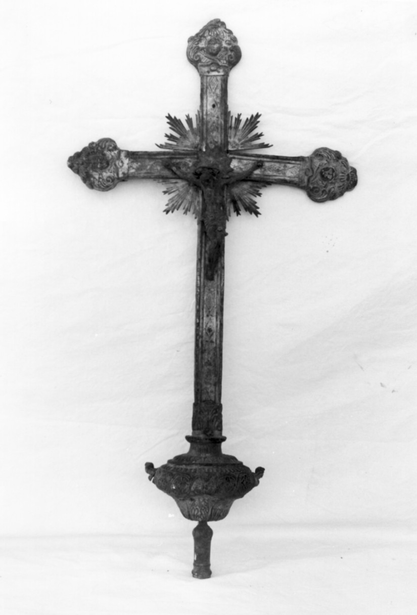 croce processionale - bottega napoletana (fine/inizio secc. XVIII/ XIX)