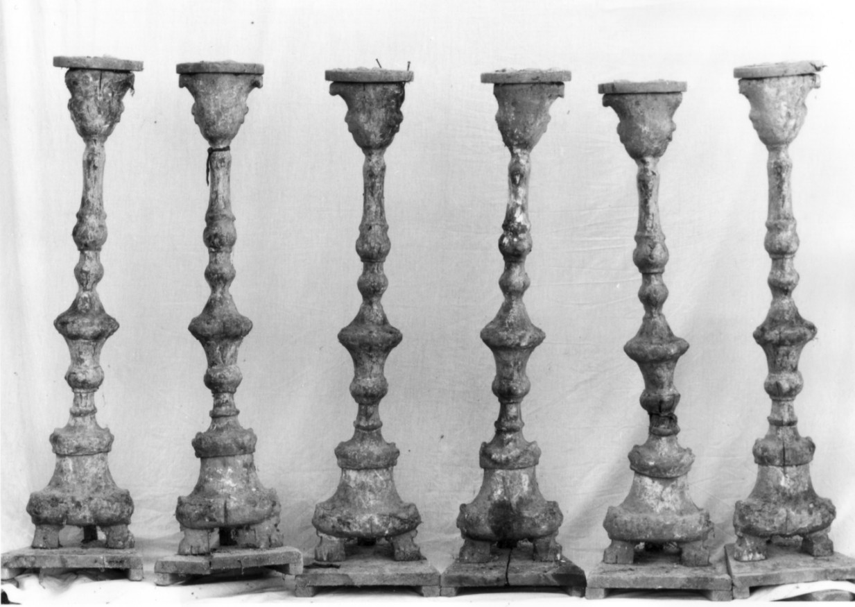 candelabro funebre, serie - bottega Italia meridionale (seconda metà sec. XIX)