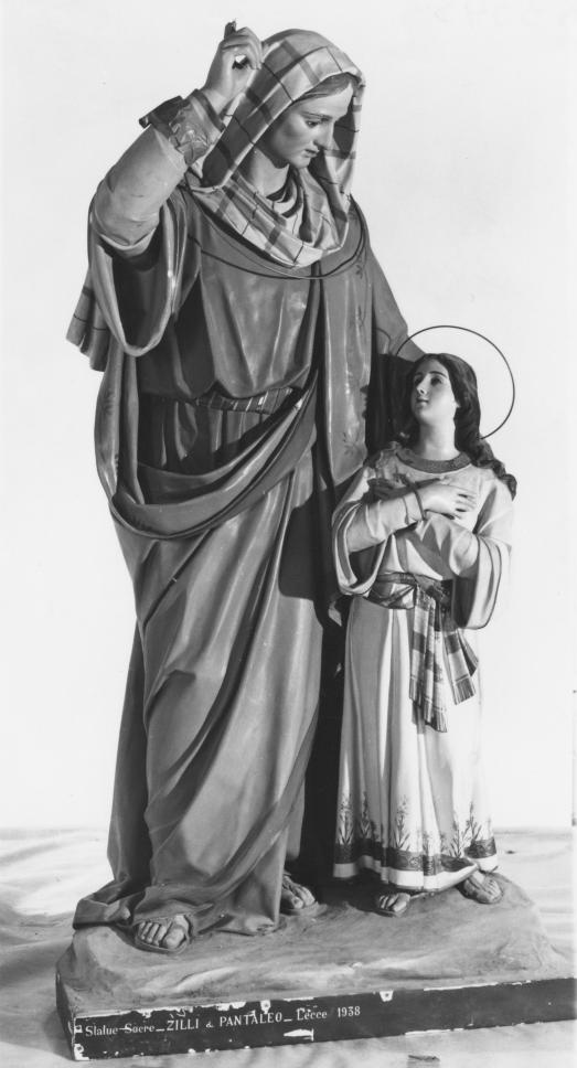 Maria Vergine bambina e Sant'Anna (statua) di Ditta Zilli e Pantaleo (sec. XX)
