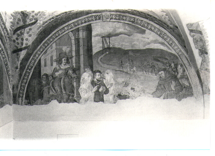 Sant'Antonio da Padova assiste un giovane condotto alla impiccagione (dipinto) di Sciarra Giuseppe (sec. XVII)