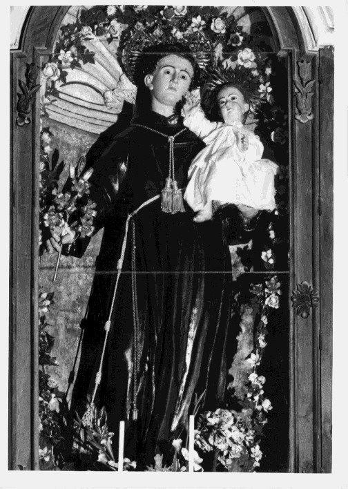 Sant'Antonio da Padova con il bambino (statua) - bottega napoletana (seconda metà sec. XVIII)