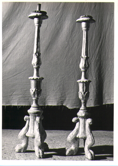 candeliere d'altare - bottega Italia meridionale (sec. XIX)