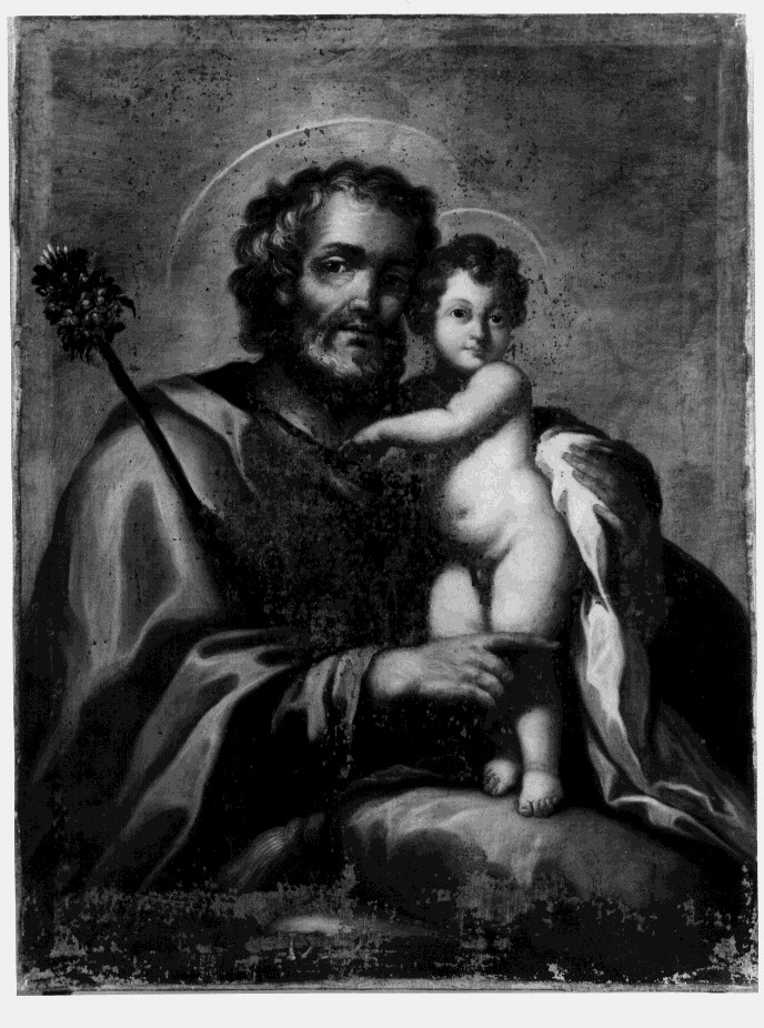 San Giuseppe e Gesù Bambino (dipinto) - ambito Italia meridionale (sec. XIX)