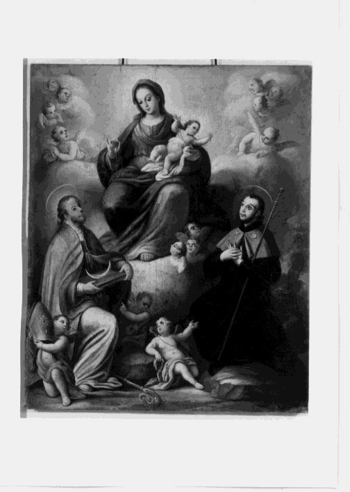 Madonna con Bambino e Santi (dipinto) - ambito lucano (sec. XVIII)
