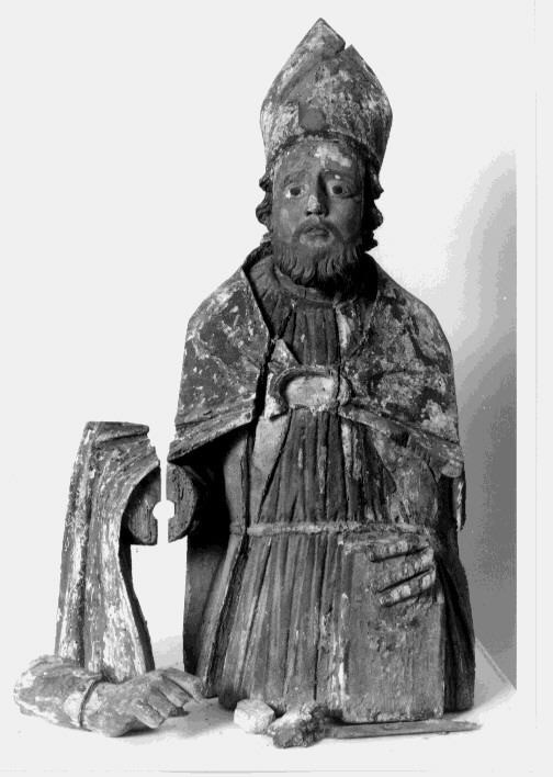 Santo vescovo (reliquiario - a busto) - bottega Italia meridionale (prima metà sec. XVII)