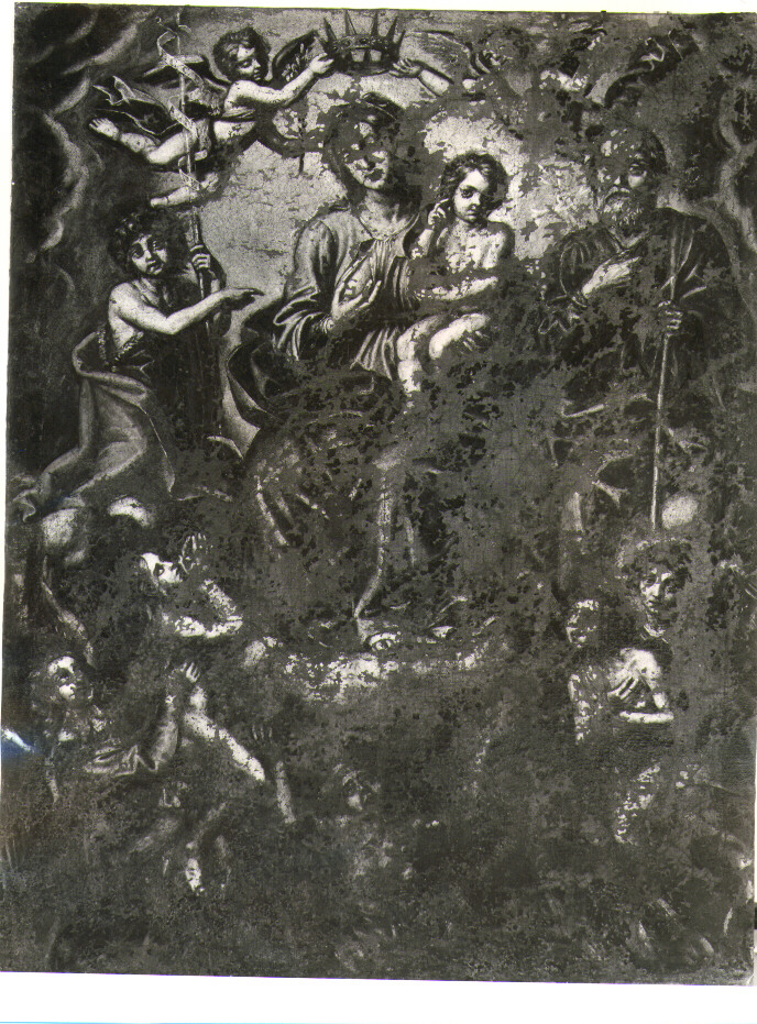 incoronazione di Maria Vergine (dipinto) - ambito napoletano (sec. XVII)