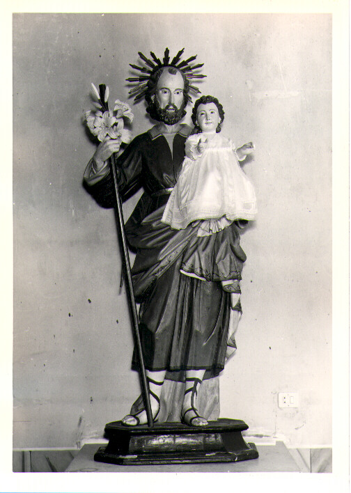 San Giuseppe e Gesù Bambino (scultura) - bottega Italia meridionale (prima metà sec. XIX)