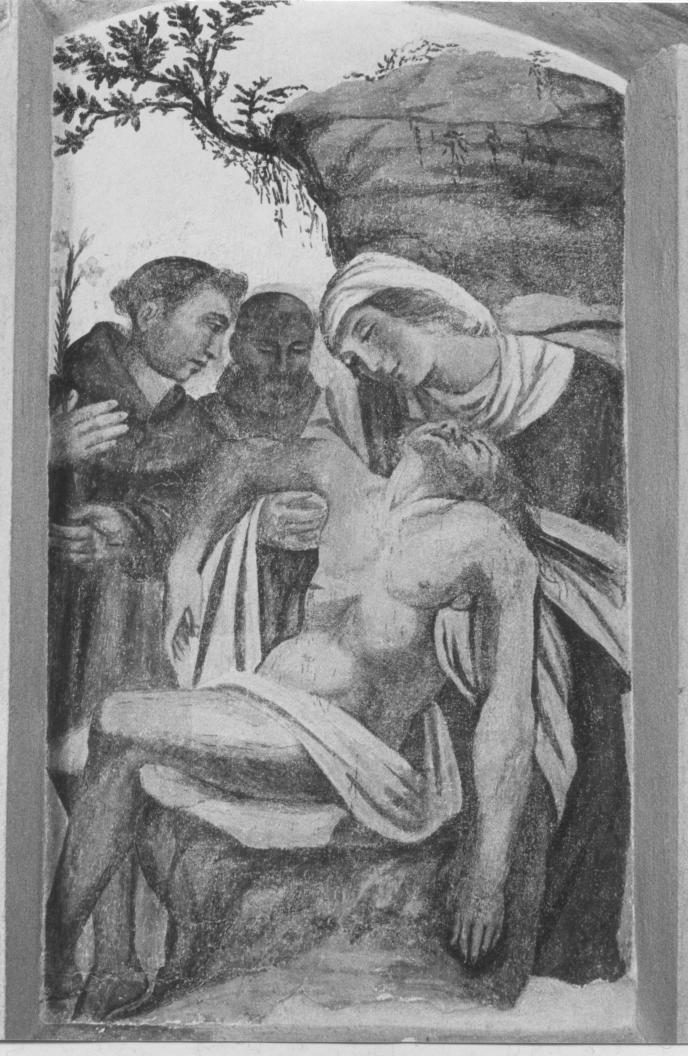 Cristo in pietà tra San Francesco e Sant'Antonio (dipinto) - ambito lucano (inizio sec. XVII)