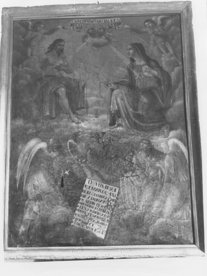 Gesù e la Madonna in gloria (dipinto) - ambito Italia meridionale (sec. XIX)