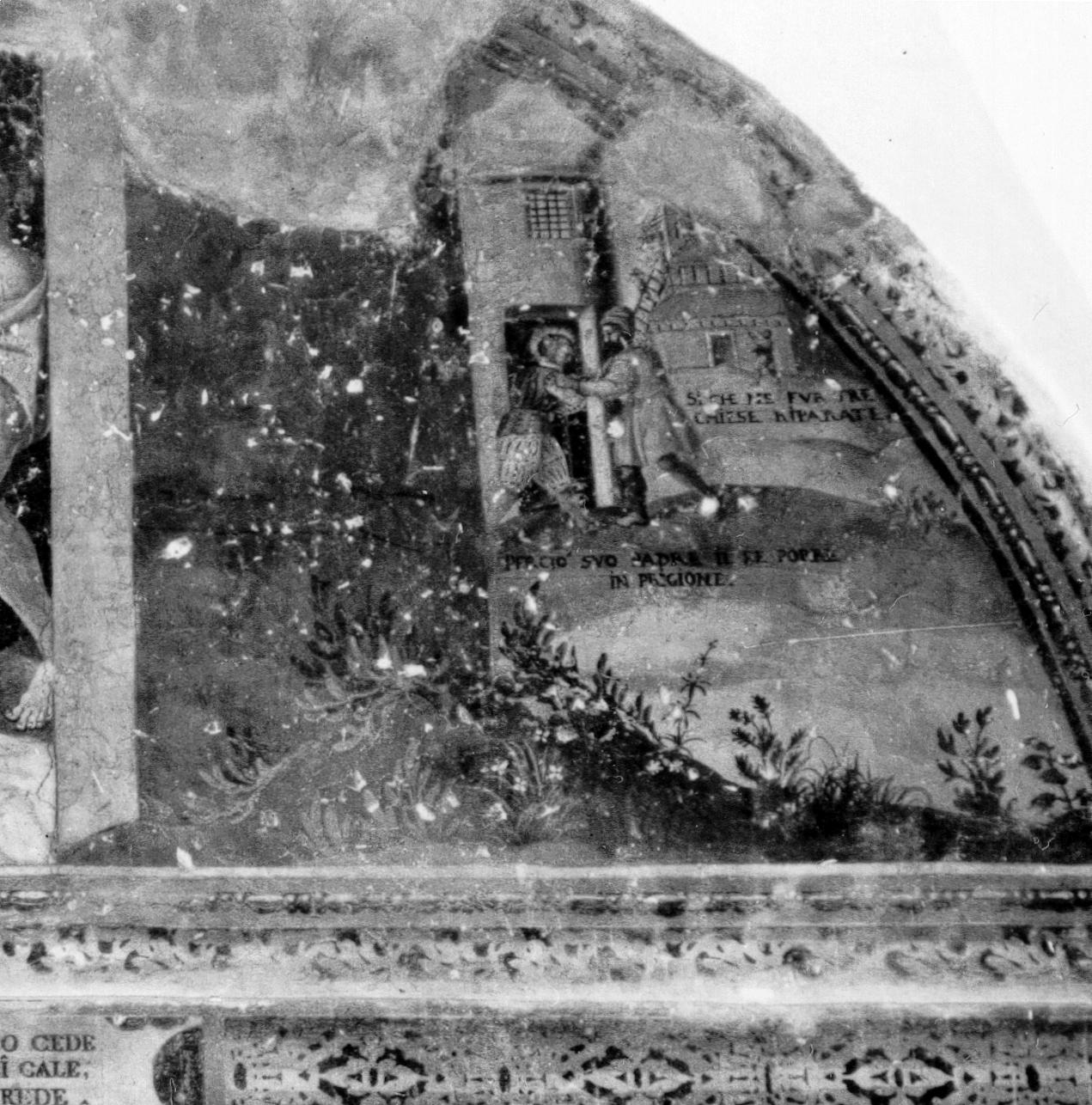 San Francesco d'Assisi rinuncia ai beni del padre (dipinto, elemento d'insieme) - ambito lucano (sec. XVII)