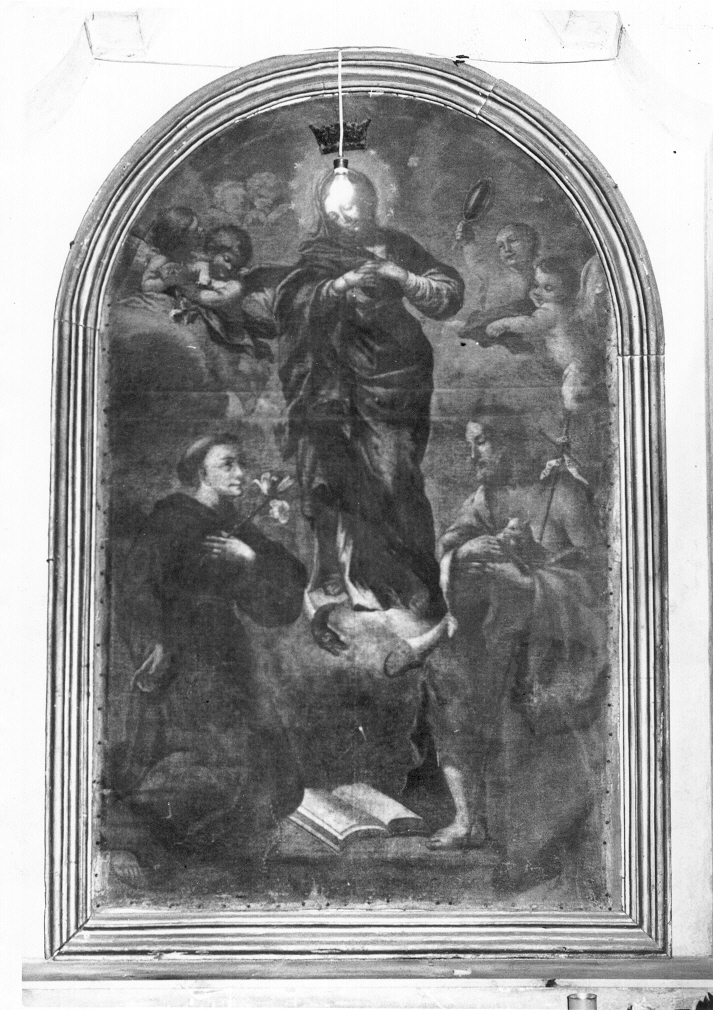 Madonna Immacolata tra Sant'Antonio da Padova e San Giovanni Battista, Madonna Immacolata e Santi (dipinto) di De Tommaso Angelo (sec. XVIII)
