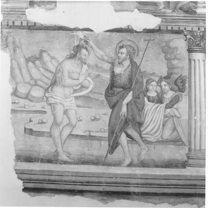 battesimo di Cristo (dipinto, complesso decorativo) di Luce Giovanni (prima metà sec. XVI)