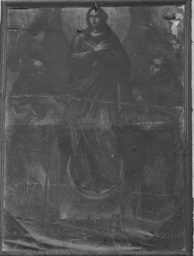 Immacolata tra i Santi Domenico e Francesco (dipinto) - ambito napoletano (fine/inizio secc. XVII/ XVIII)