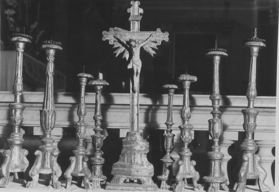 candeliere d'altare, serie - bottega Italia meridionale (sec. XIX)