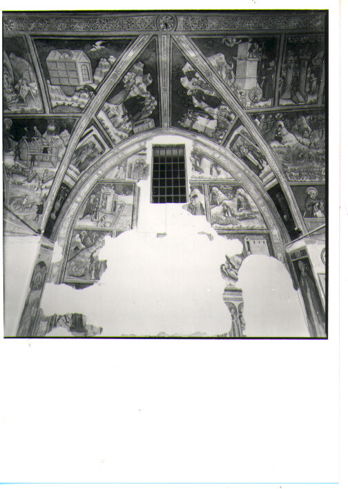 costruzione dell'arca di Noè, arca di Noè (dipinto) - ambito umbro-marchigiano (sec. XV)