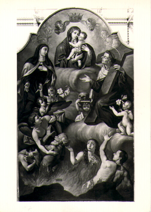 Madonna del Carmelo che intercede per le anime del Purgatorio, Madonna del Carmelo (dipinto) di Gagliardi V (sec. XVIII)