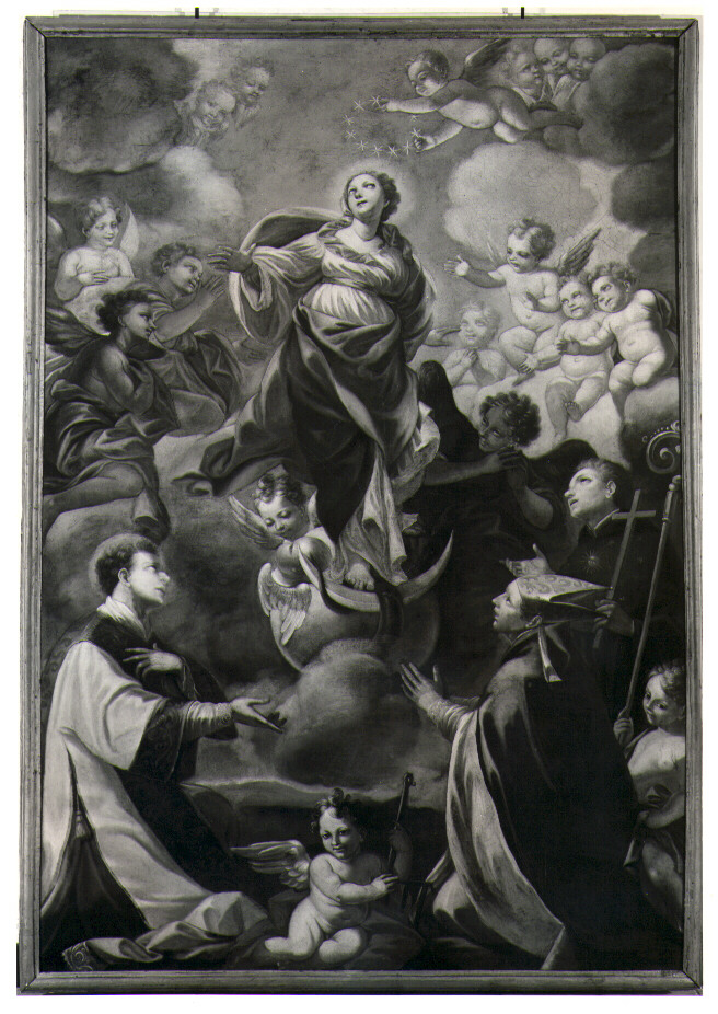 Madonna Immacolata e Santi (dipinto) - ambito Italia meridionale (prima metà sec. XVIII)