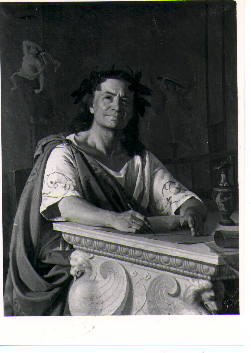 Ritratto di Quinto Orazio Flacco, ritratto d'uomo (dipinto) di De Chirico Giacomo (seconda metà sec. XIX)