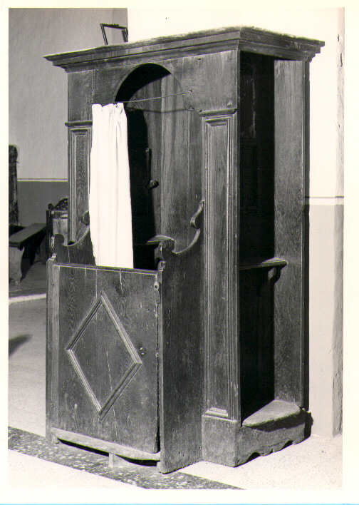 confessionale, coppia - bottega lucana (sec. XVIII)