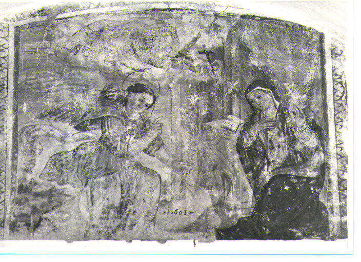 Annunciazione (dipinto, elemento d'insieme) - ambito lucano (secc. XVI/ XVII)
