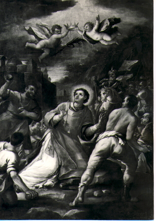 lapidazione di Santo Stefano (dipinto) di Simonelli Matteo (inizio sec. XVIII)