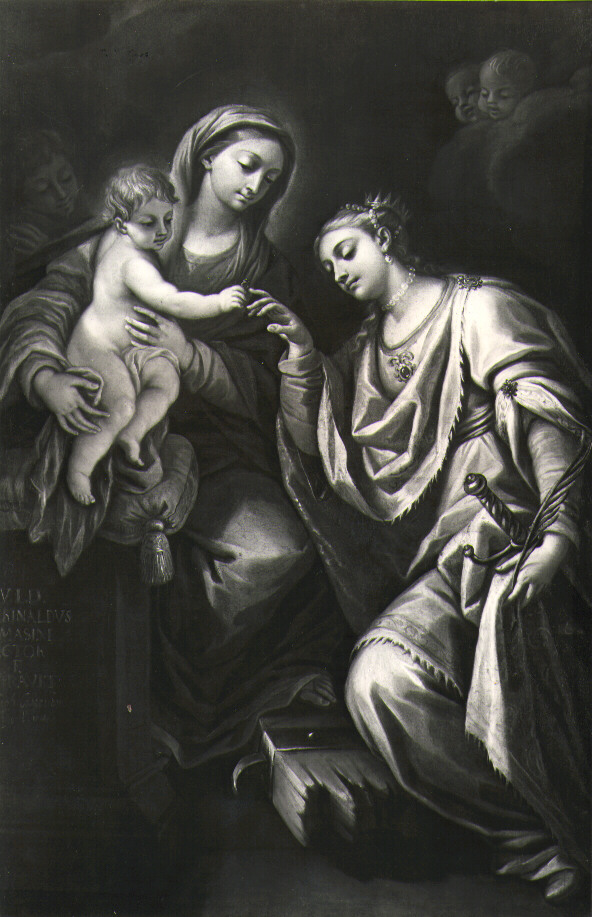 matrimonio mistico di Santa Caterina d'Alessandria (dipinto) di Castellano Giuseppe (sec. XVIII)