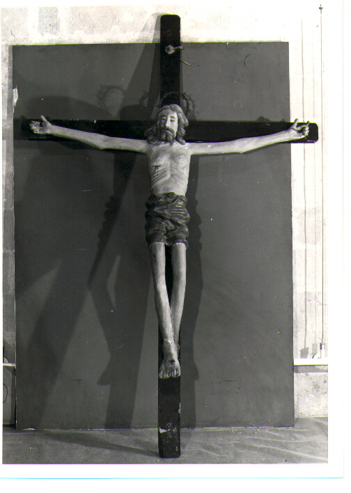 Cristo crocifisso (scultura) - bottega Italia meridionale (fine/inizio secc. XV/ XVI)