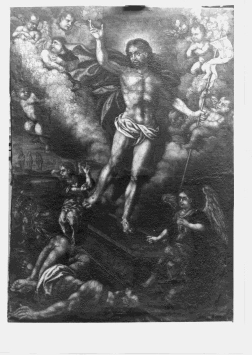 Cristo risorto (dipinto) di Di Gioia Ludovico F (inizio sec. XVIII)