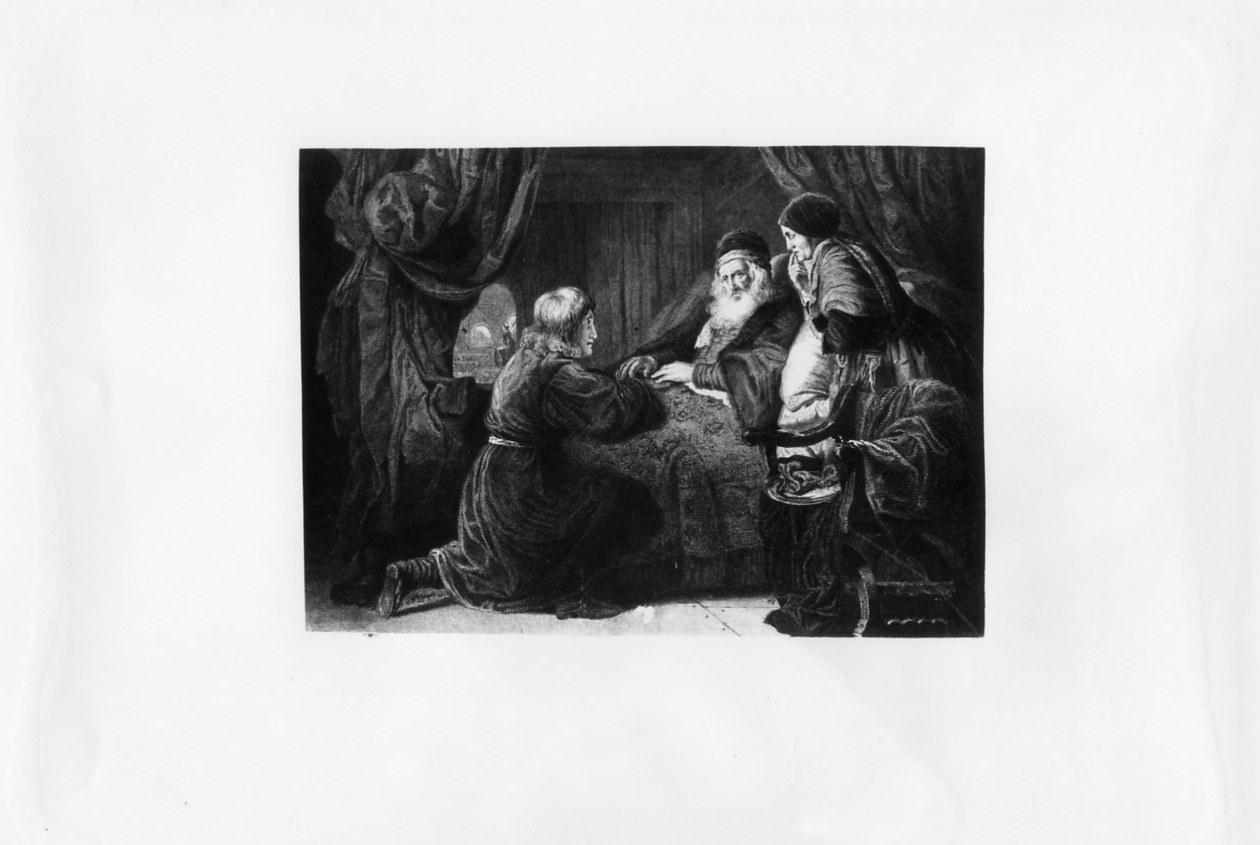 Isacco e Giacobbe (stampa smarginata) - ambito francese (sec. XIX)