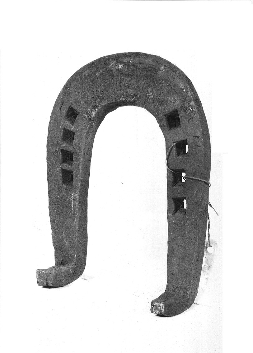 ferro da cavallo, allevamento di Stoppelli Giuseppe (maniscalco) - manifattura locale (1966)