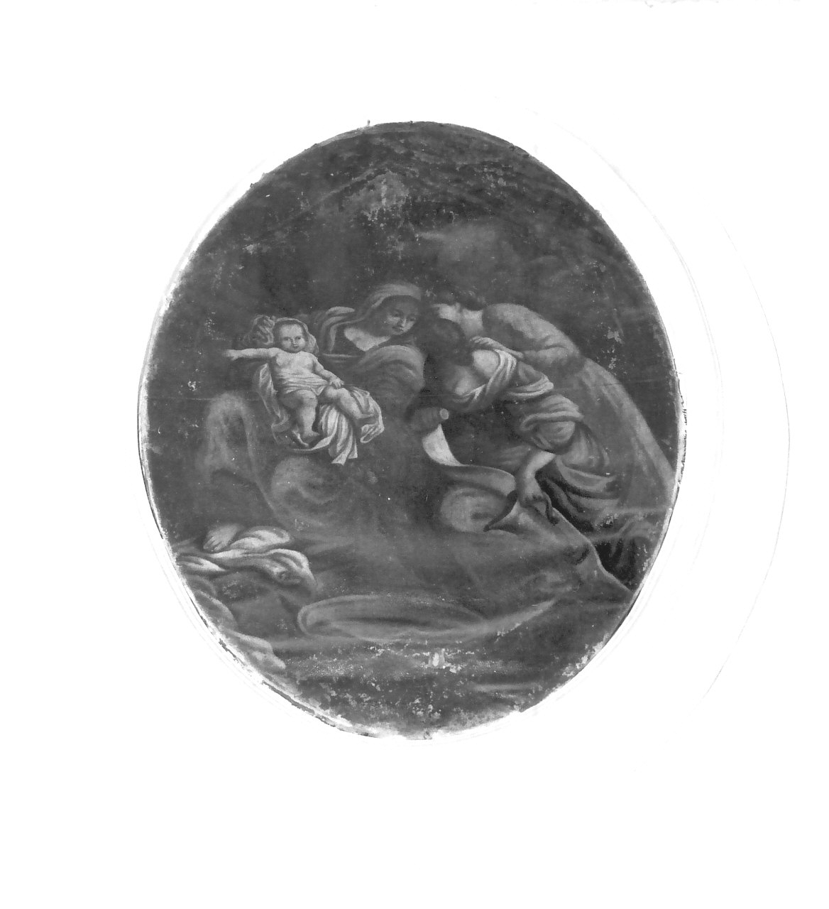 Madonna con Bambino e altri personaggi (dipinto, elemento d'insieme) - ambito calabrese (fine sec. XVIII)