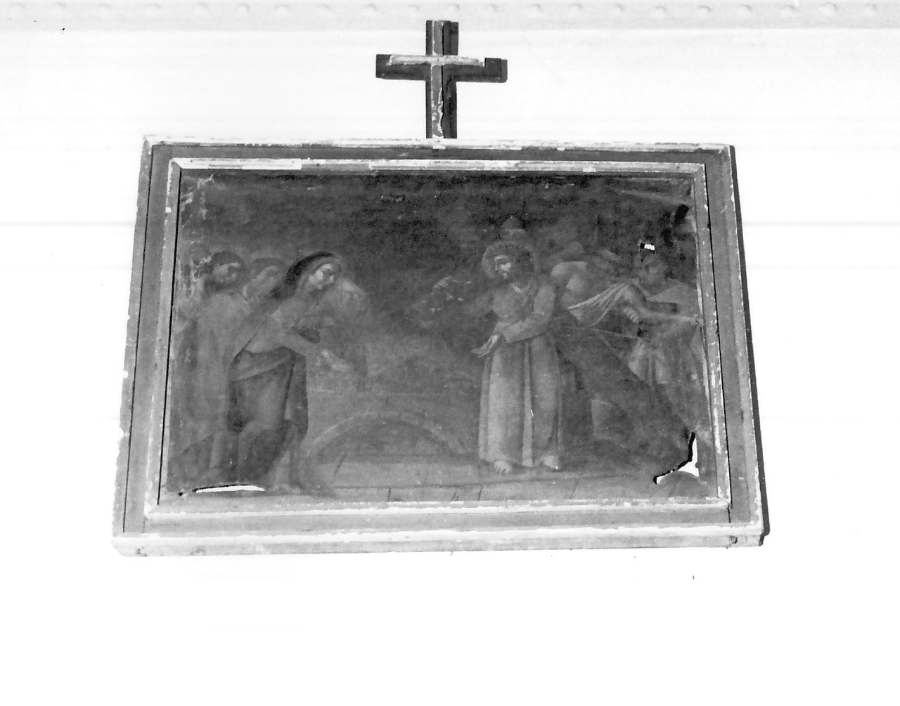 stazione IV: Gesù incontra la Madonna (dipinto, elemento d'insieme) - ambito calabrese (sec. XVIII)