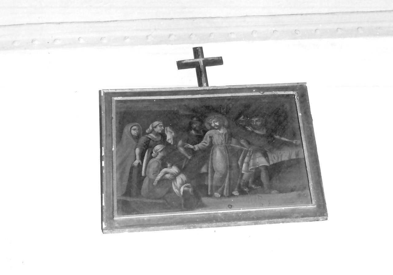 stazione VIII: Gesù consola le donne di Gerusalemme (dipinto, elemento d'insieme) - ambito calabrese (sec. XVIII)
