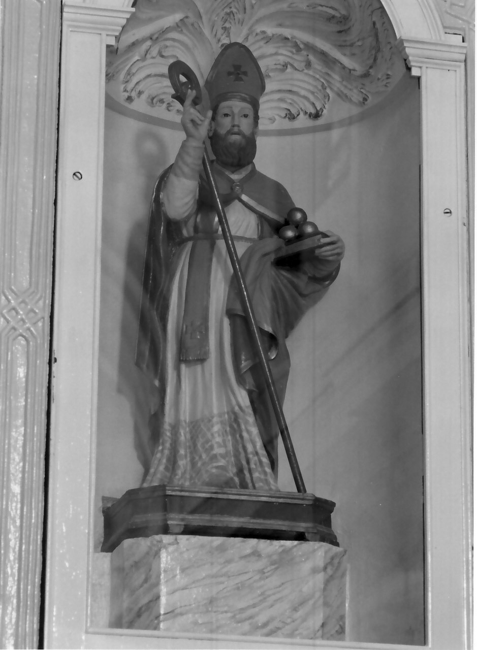 San Nicola di Bari (statua, opera isolata) - bottega Italia meridionale (sec. XVIII, sec. XIX)
