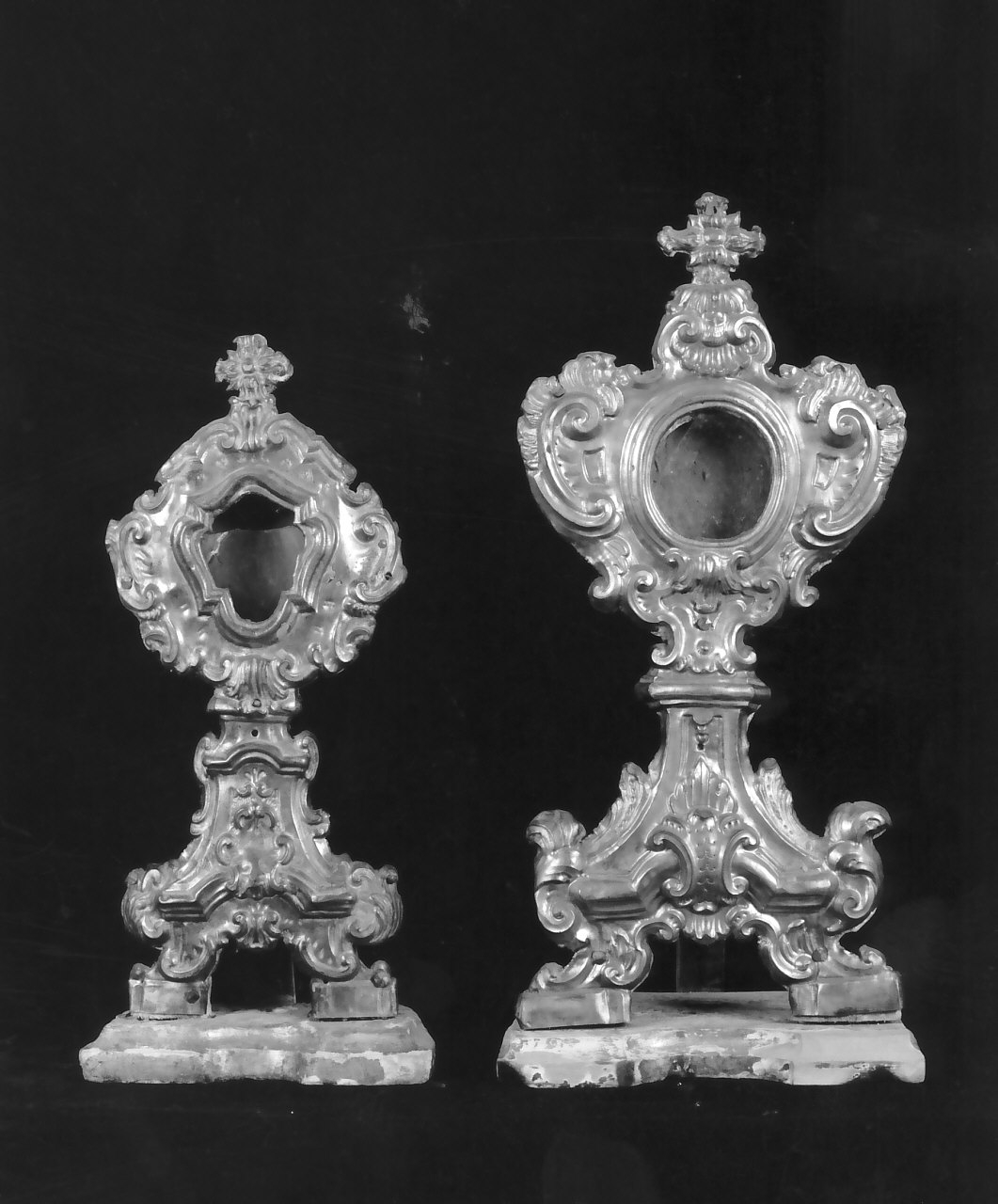 reliquiario - a ostensorio, serie - bottega Italia meridionale (sec. XIX)
