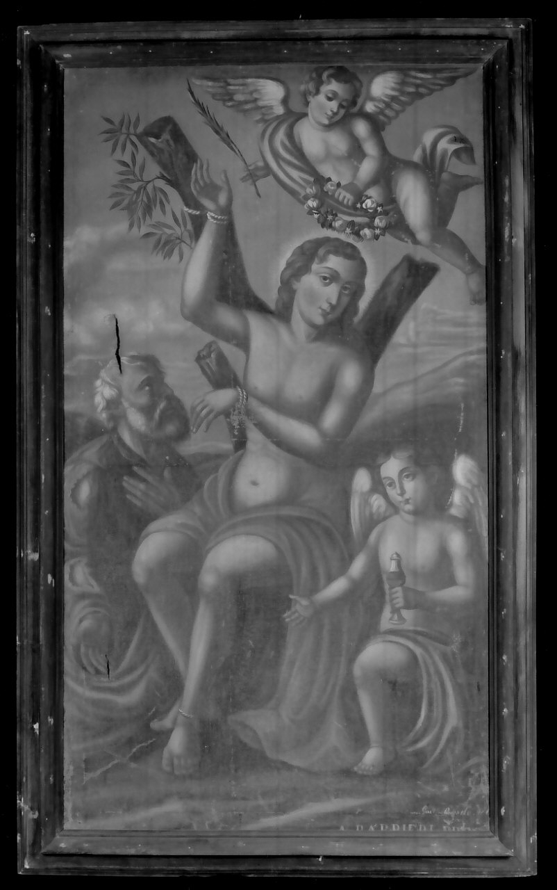 San Pantaleone martire (dipinto) di Basile Gaetano (sec. XIX)