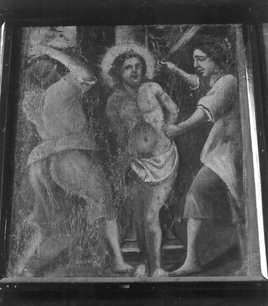 secondo mistero doloroso: la flagellazione di Cristo alla colonna (dipinto, elemento d'insieme) - ambito Italia meridionale (sec. XVIII, sec. XIX)