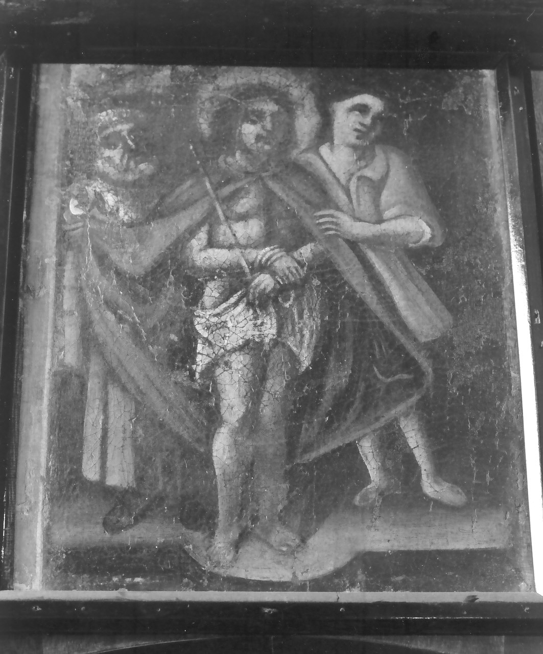terzo mistero doloroso: Cristo viene incoronato di spine (dipinto, elemento d'insieme) - ambito Italia meridionale (sec. XVIII, sec. XIX)
