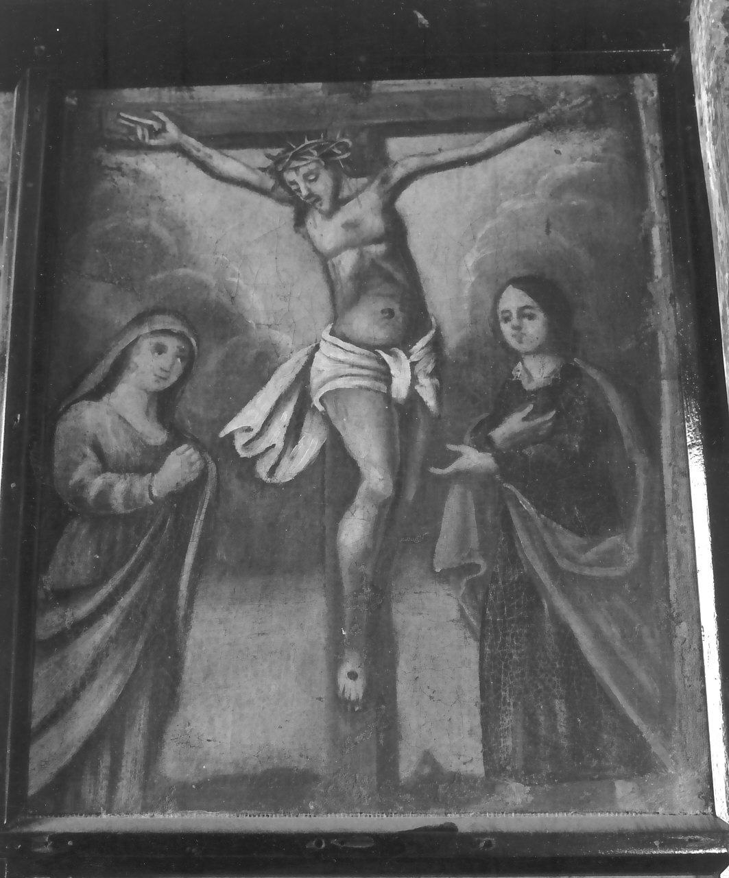 quinto mistero doloroso: Cristo viene crocifisso (dipinto, elemento d'insieme) - ambito Italia meridionale (sec. XVIII, sec. XIX)