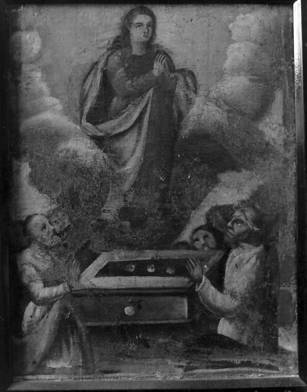 quarto mistero glorioso: l'Assunzione della Madonna al cielo (dipinto, elemento d'insieme) - ambito Italia meridionale (sec. XVIII, sec. XIX)