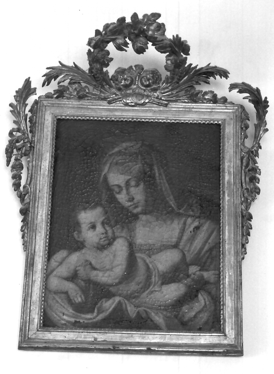 Madonna con Bambino (dipinto, insieme) - ambito Italia meridionale (fine/inizio secc. XVI/ XVII)