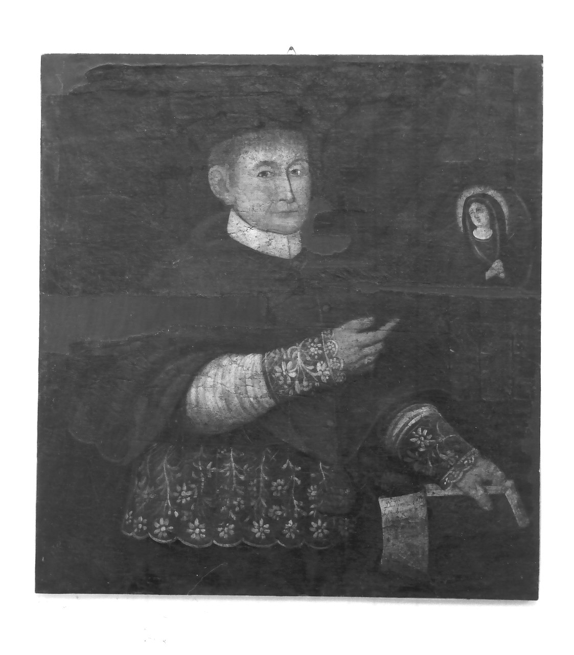 Don Pancrazio Gallelli, ritratto di ecclesiastico (dipinto, opera isolata) - ambito Italia meridionale (sec. XIX)