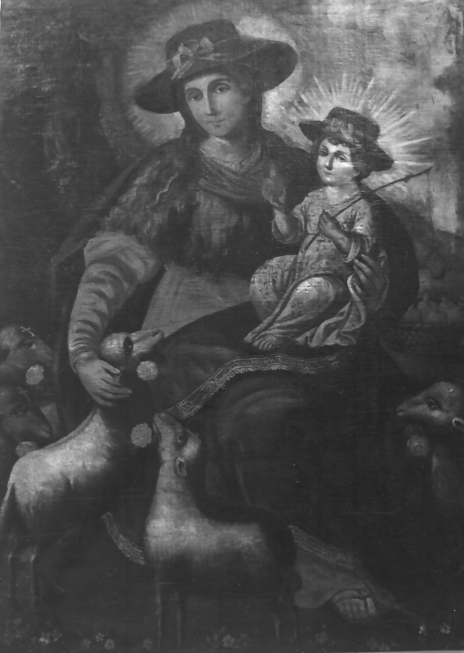 Madonna pastorella (dipinto, opera isolata) - ambito calabrese (fine/inizio secc. XVIII/ XIX)