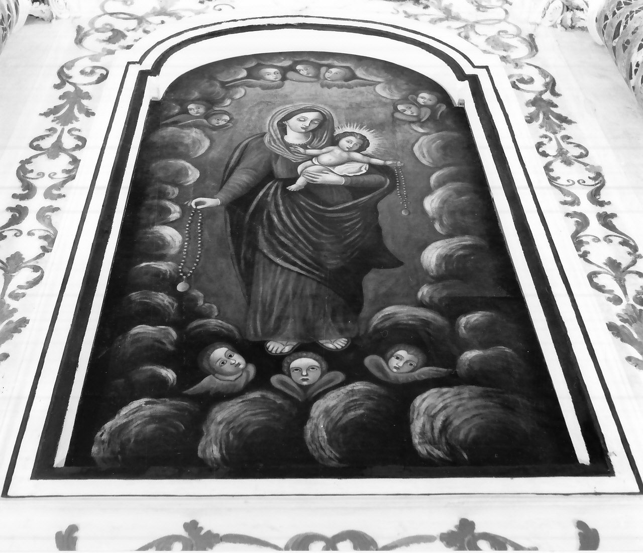 Madonna del Rosario (dipinto, opera isolata) - ambito calabrese (sec. XX)