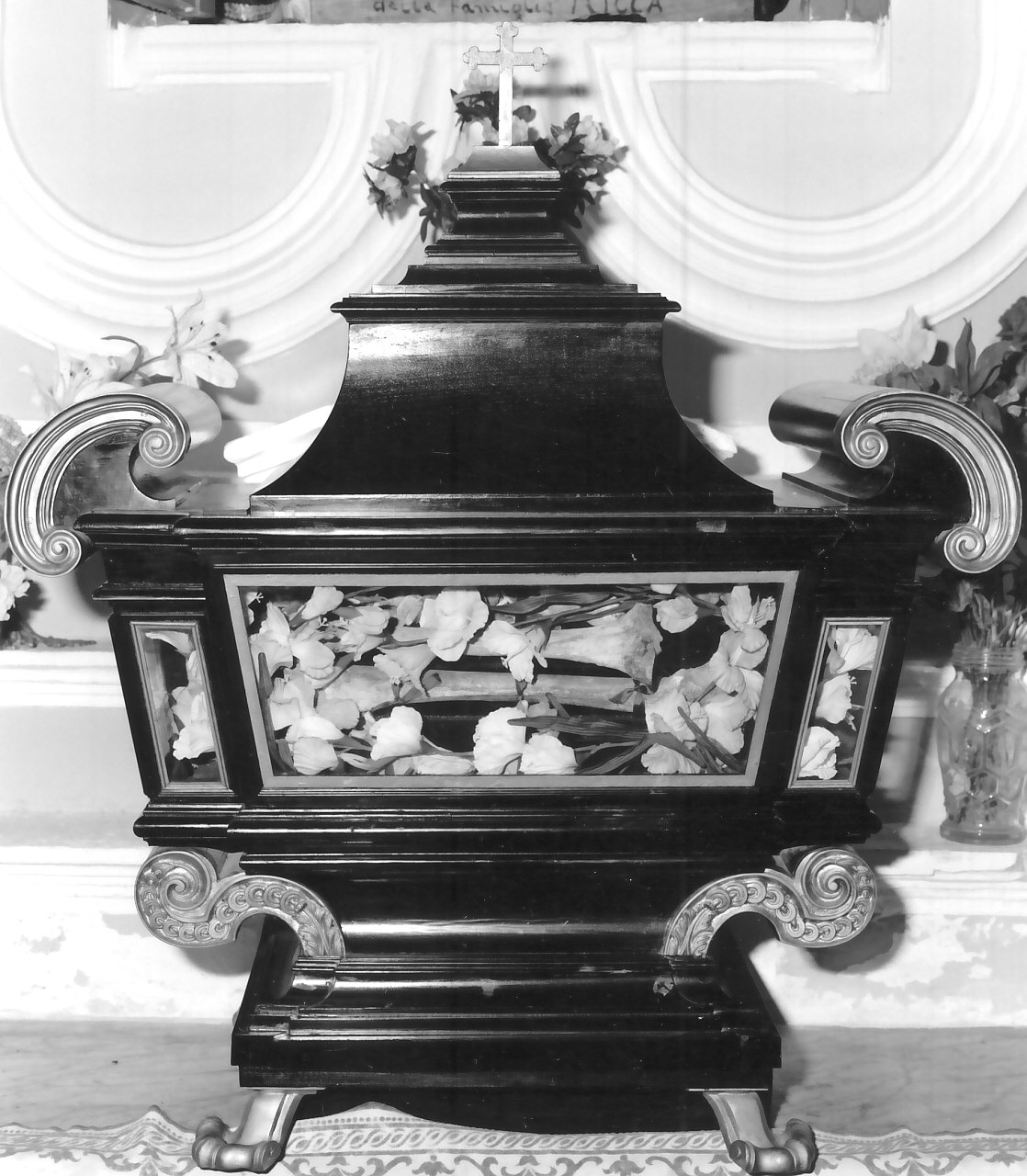 reliquiario a teca - a urna, opera isolata - bottega calabrese (sec. XIX)