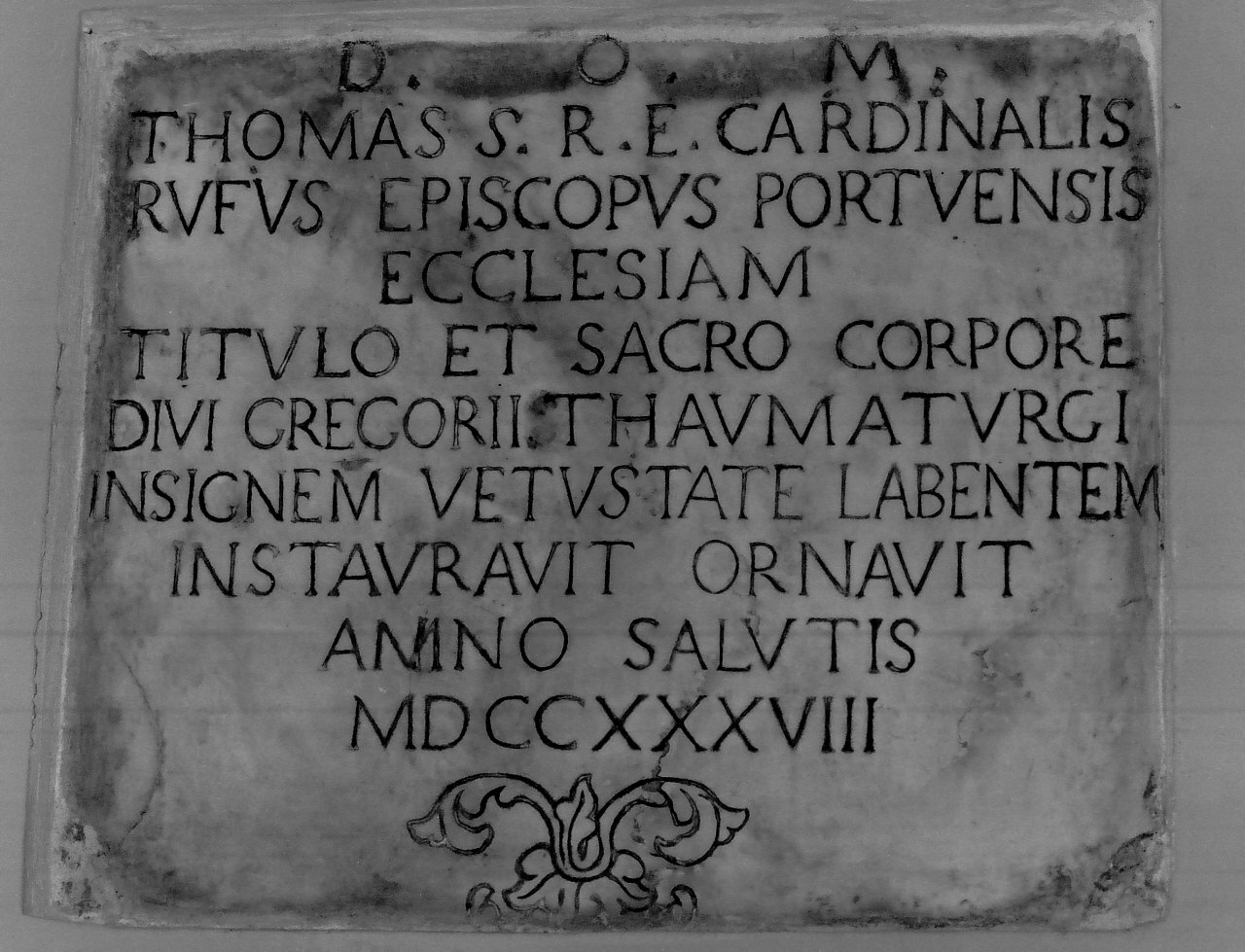 lapide commemorativa, opera isolata - bottega calabrese (sec. XVIII)
