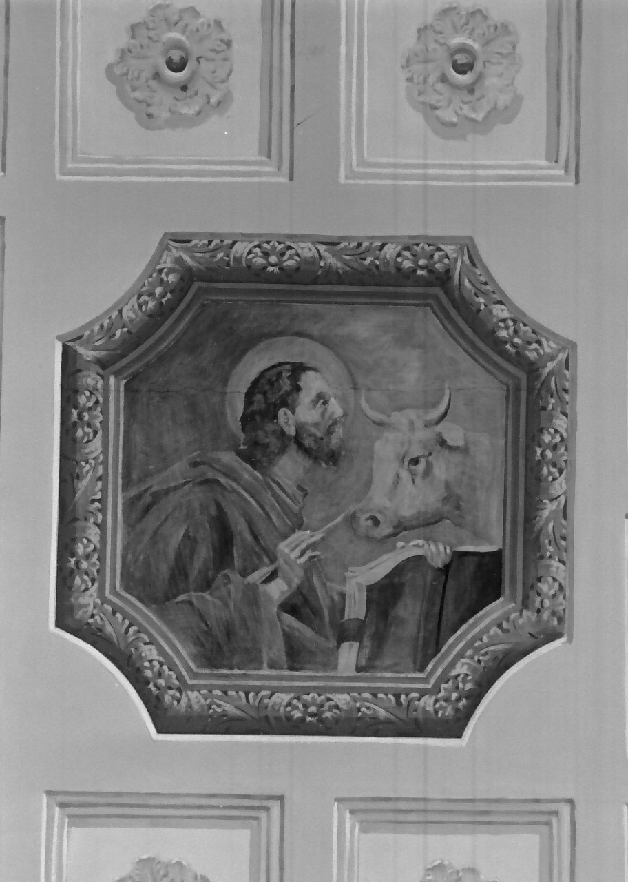 San Luca scrive il vangelo (dipinto, elemento d'insieme) di Pignatari Domenico (attribuito) (inizio sec. XX)